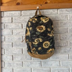 O’NEILL Sunflower Print Black Canvas Backpack